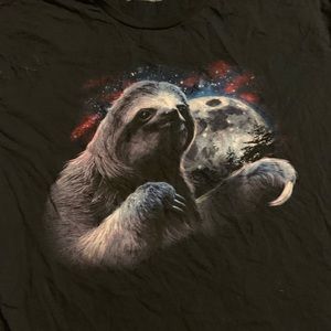 Space sloth T shirt XL